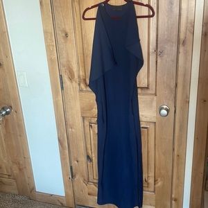 Revolve Blaque Label Navy Blue Sleeveless Flutter Maxi Dress Size Small